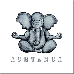 Ashtanga Yoga Elephant Posters and Art